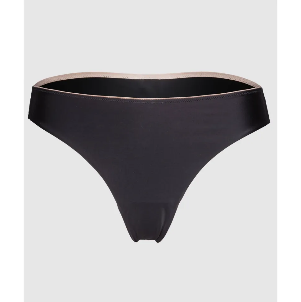 Buy Unseen No Show Brazilian Style High Cut Tanga Brief-Black-Blush