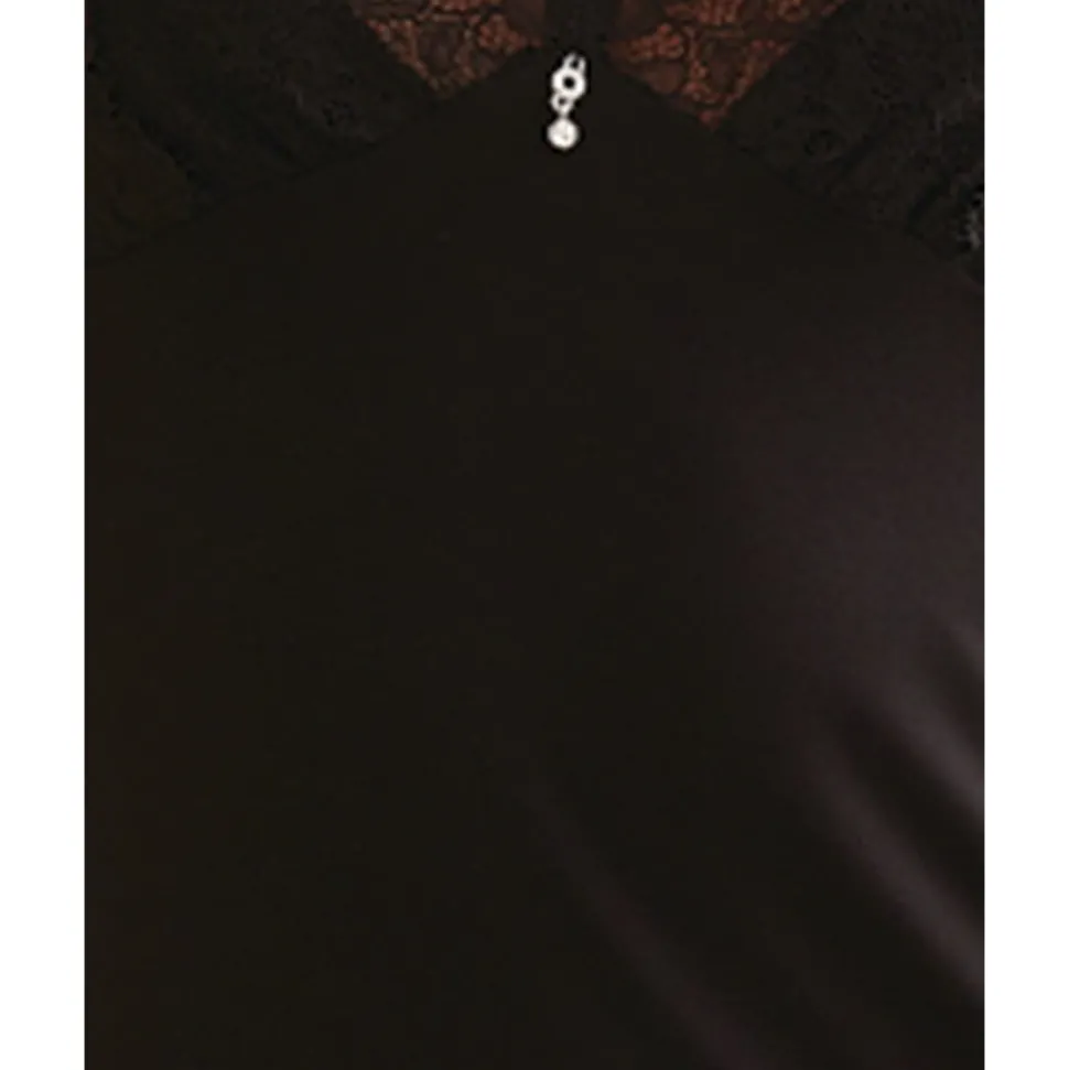 Buy Viscose & Lace Trim Short Chemise Nightdress