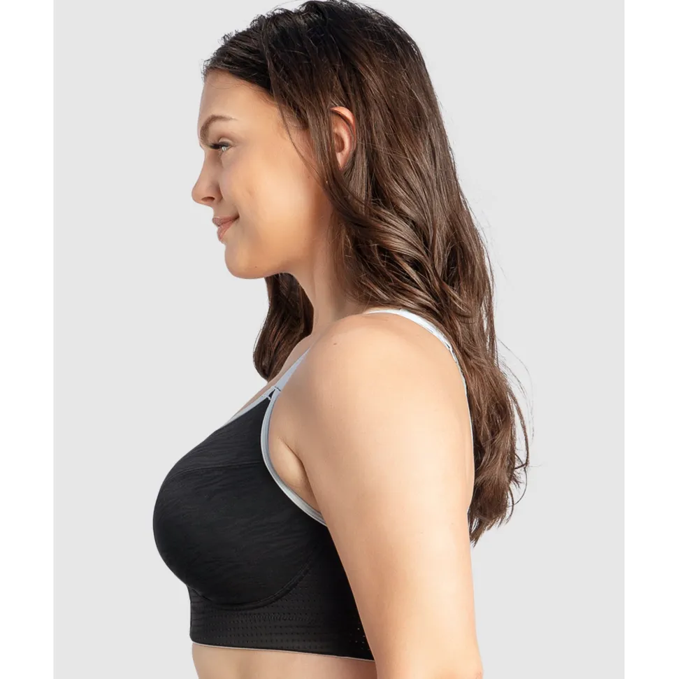 Buy Wave Wirefree Zip Front Sports Bra