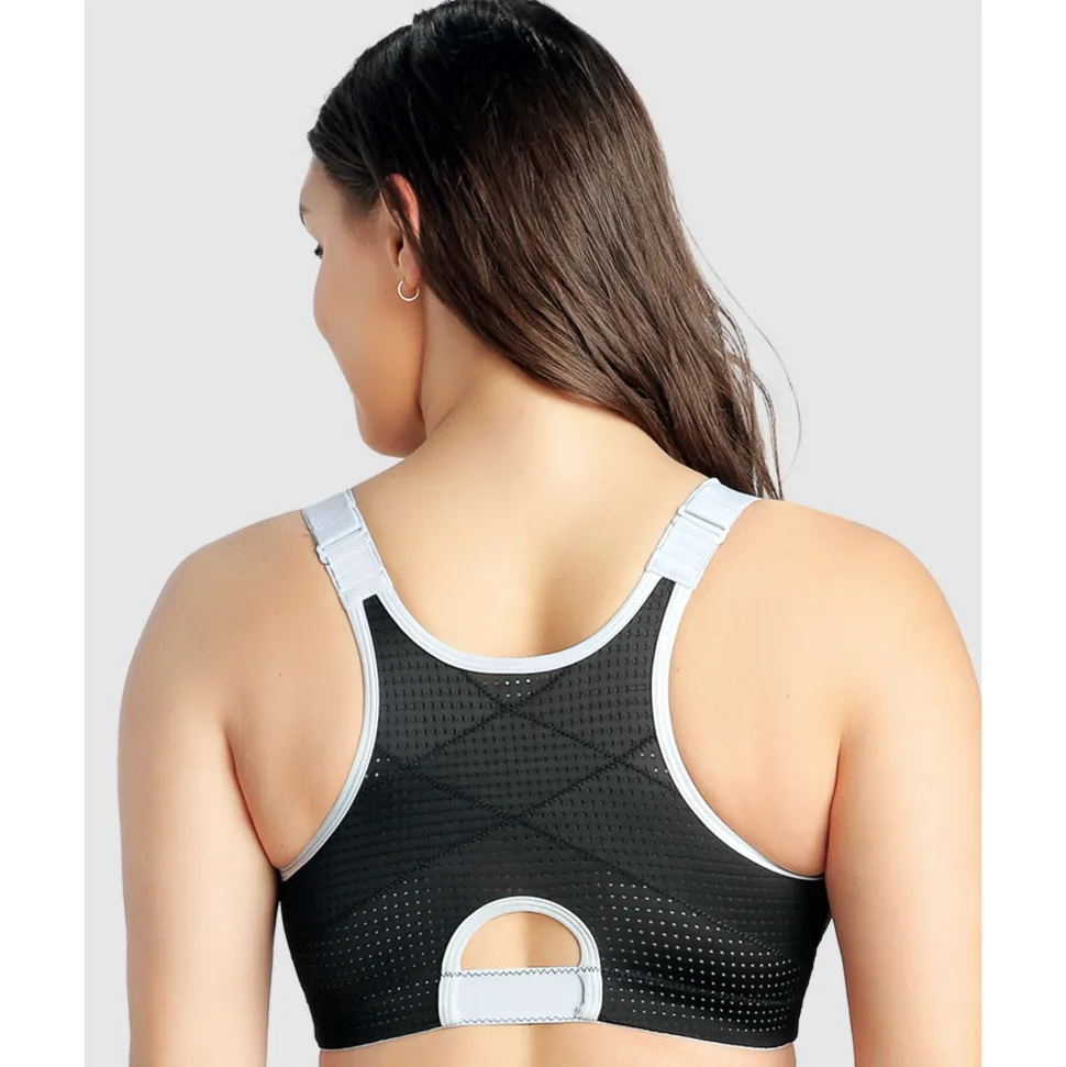 Buy Wave Wirefree Zip Front Sports Bra