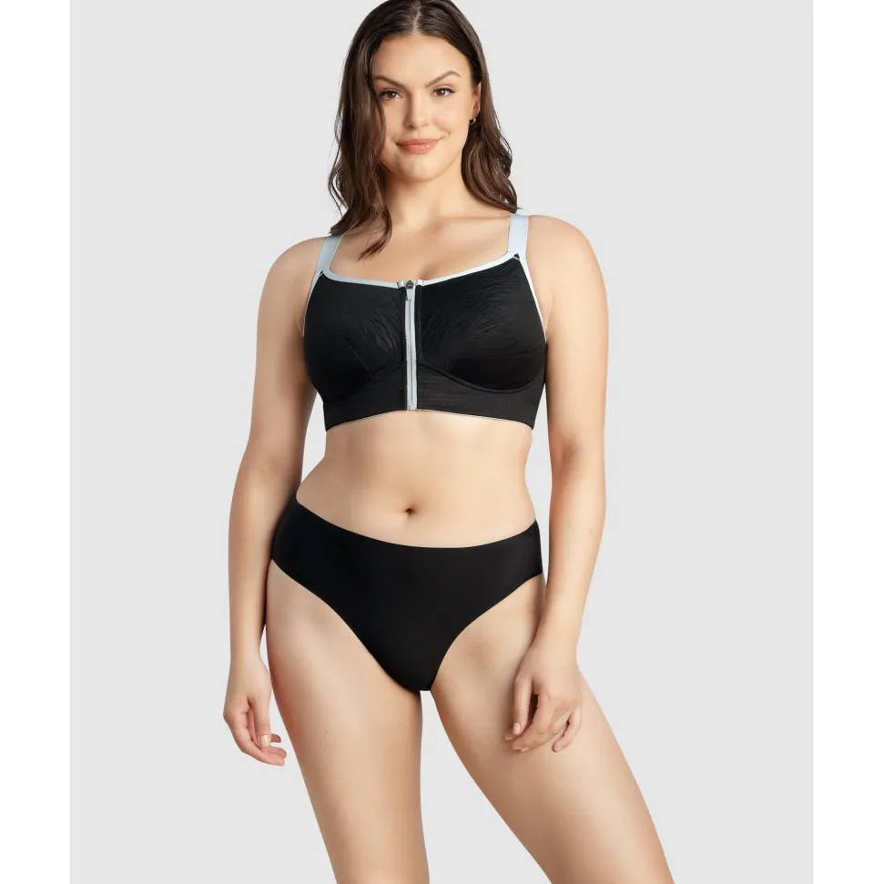 Buy Wave Wirefree Zip Front Sports Bra