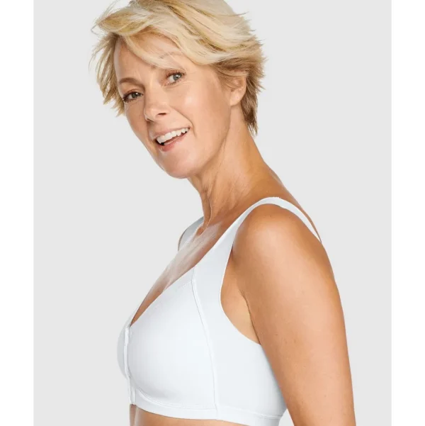 Buy Wellness Padded Wirefree Front Close Bra-White