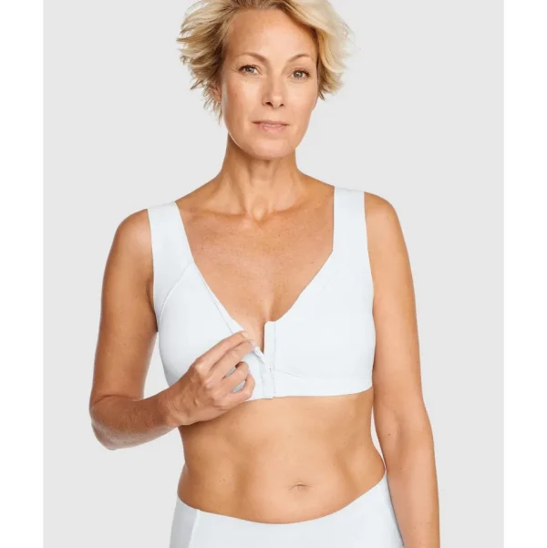 Buy Wellness Padded Wirefree Front Close Bra-White