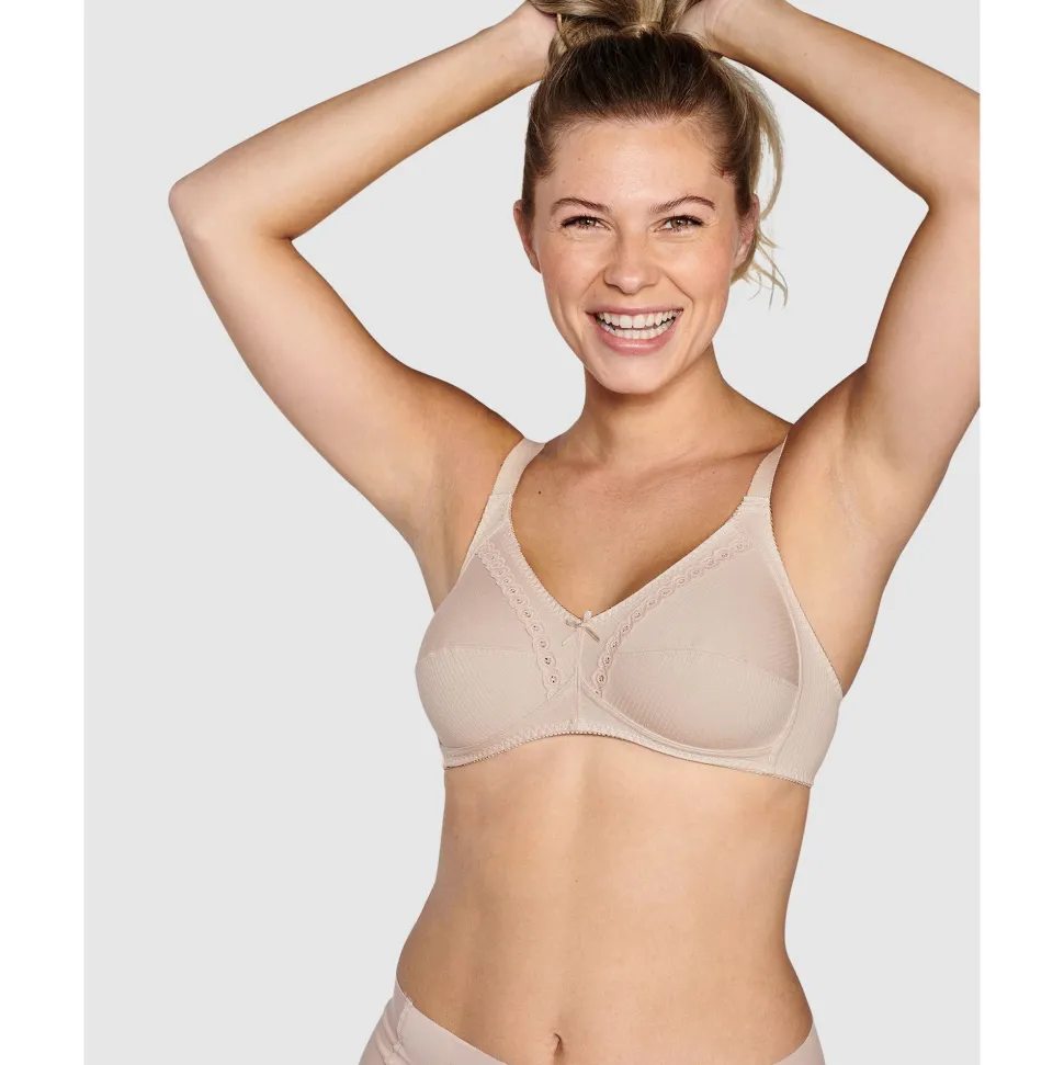 Buy Wirefree Ribbed Pure Cotton Bra