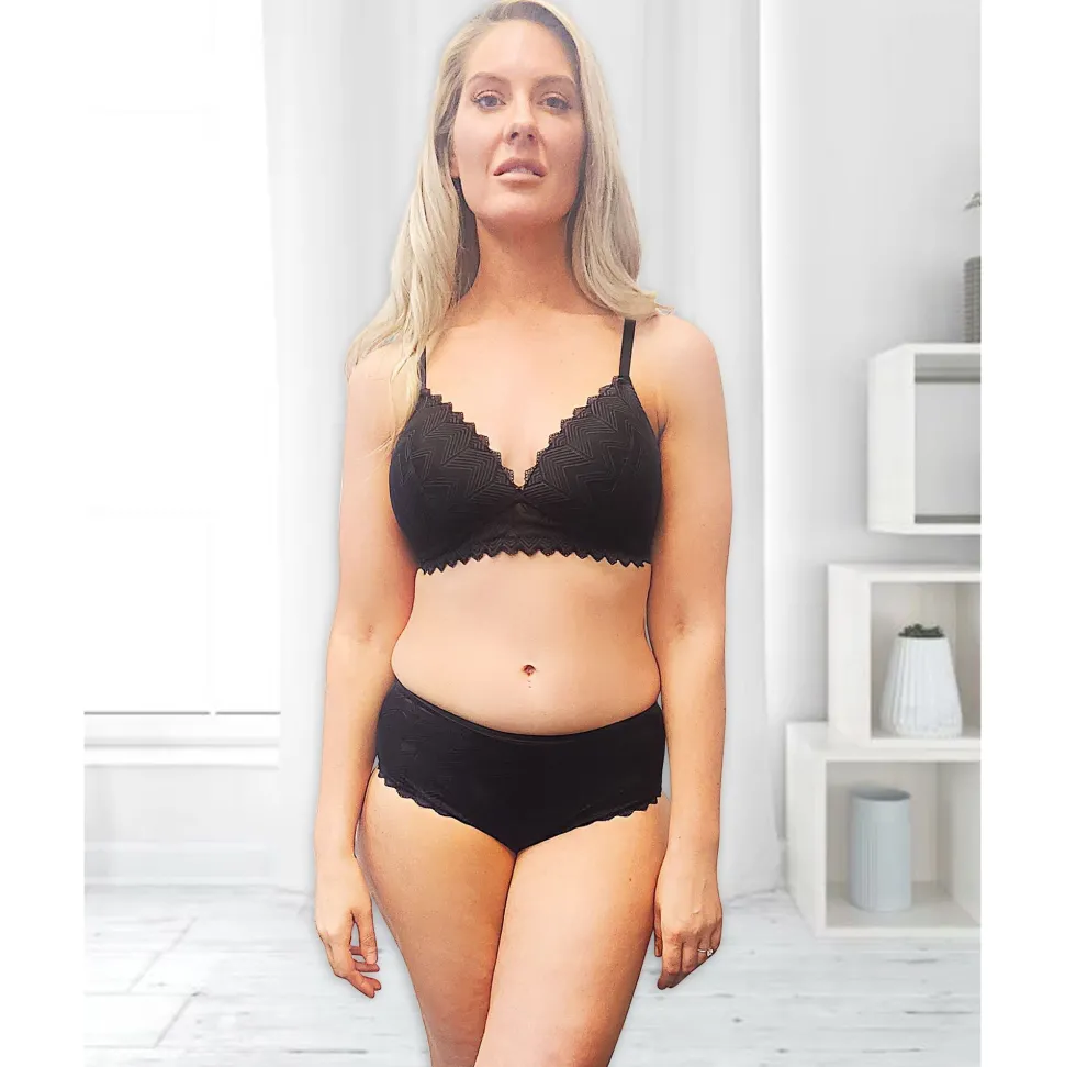 Buy Wirefree Triangle Cup Padded Lace Bra