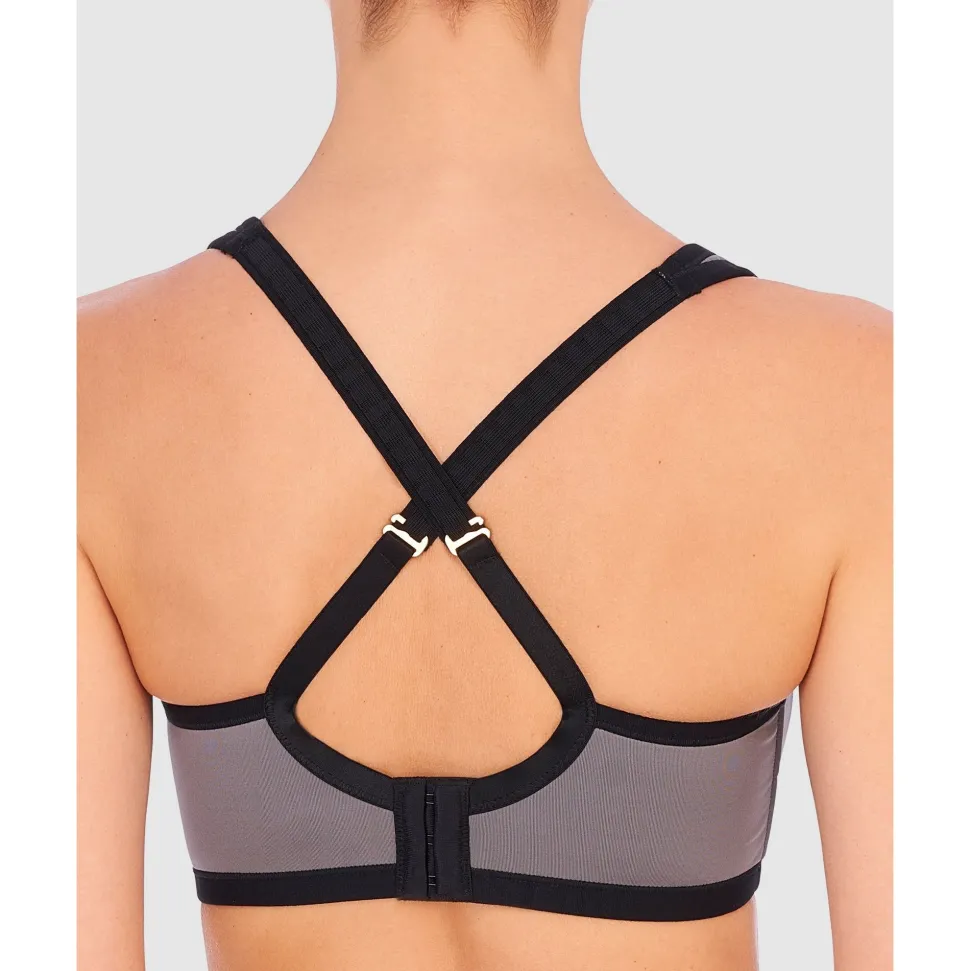 Buy Yogi Padded Underwired High Impact Sports Bra Black/Grey