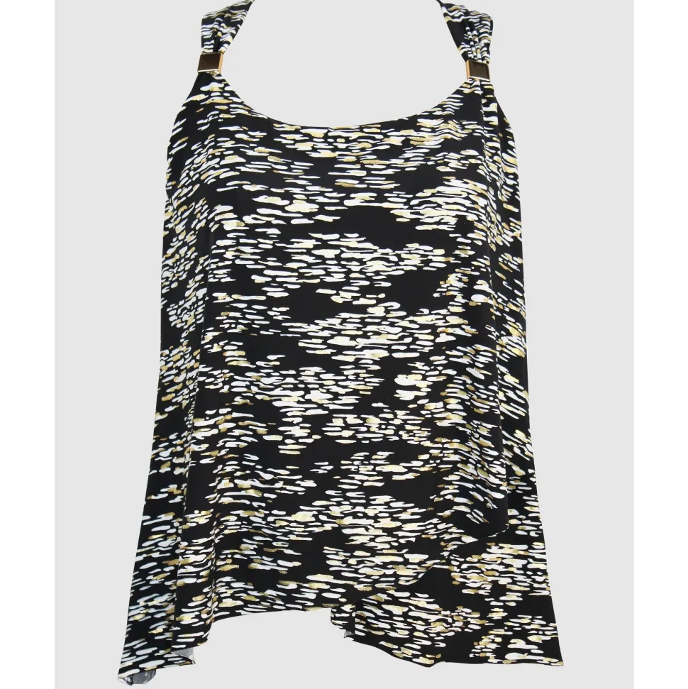 Buy Zari Dazzle Underwired Draped Tankini Top