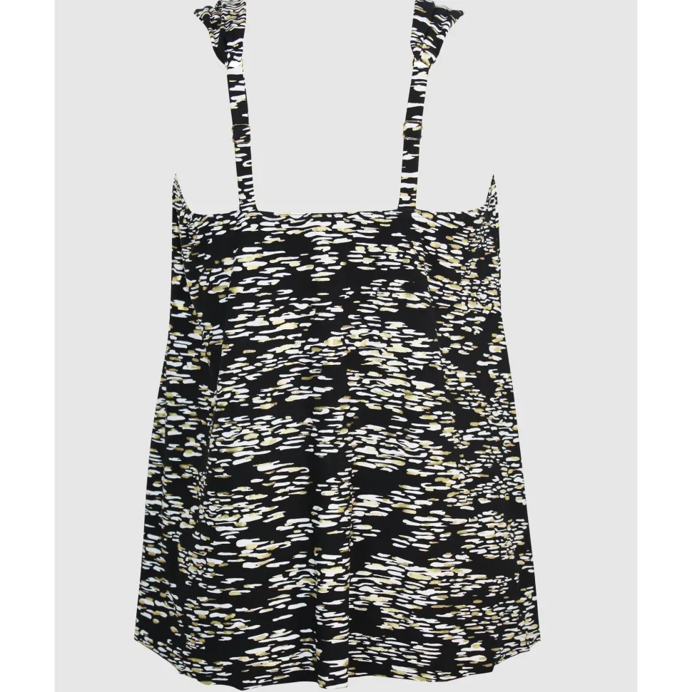 Buy Zari Dazzle Underwired Draped Tankini Top