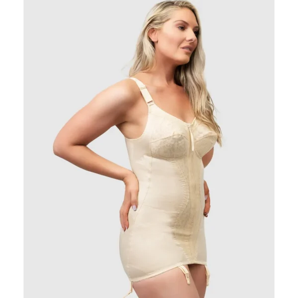 Buy Zip Front Firm Control Lace Corselette Bodyshaper